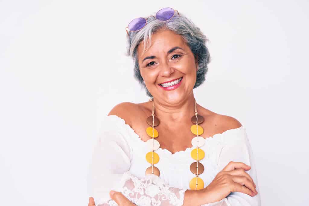 happy older woman