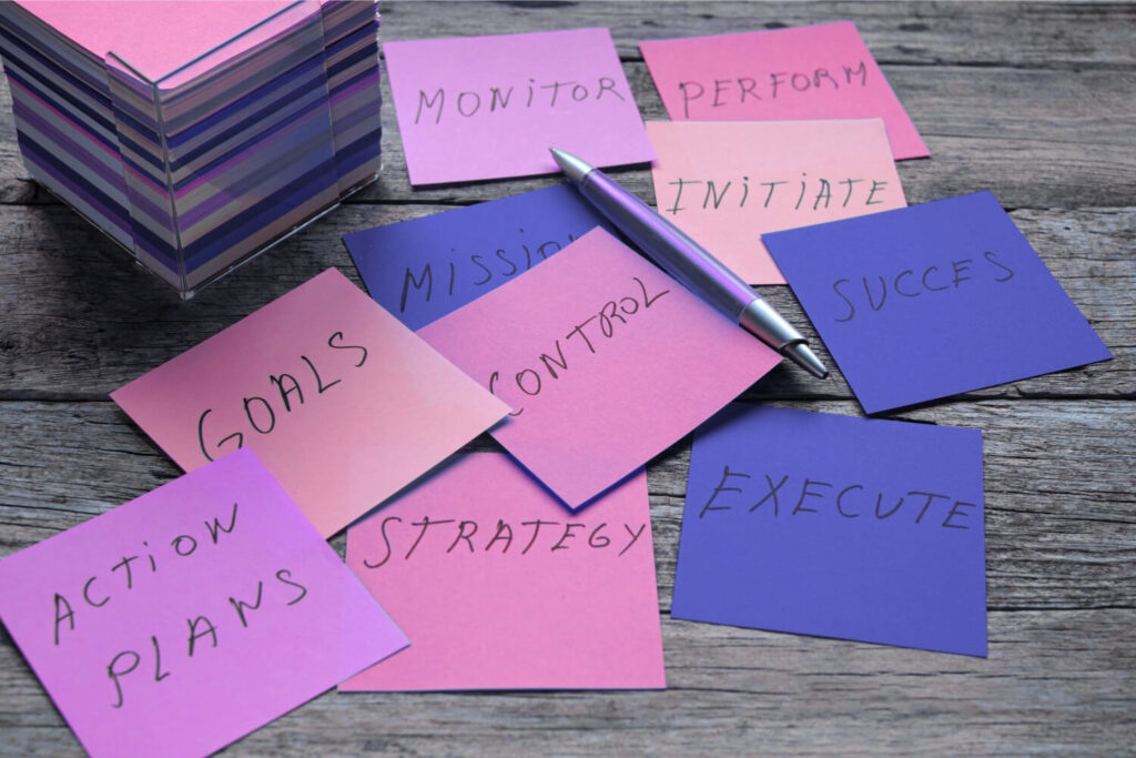 post it notes planning